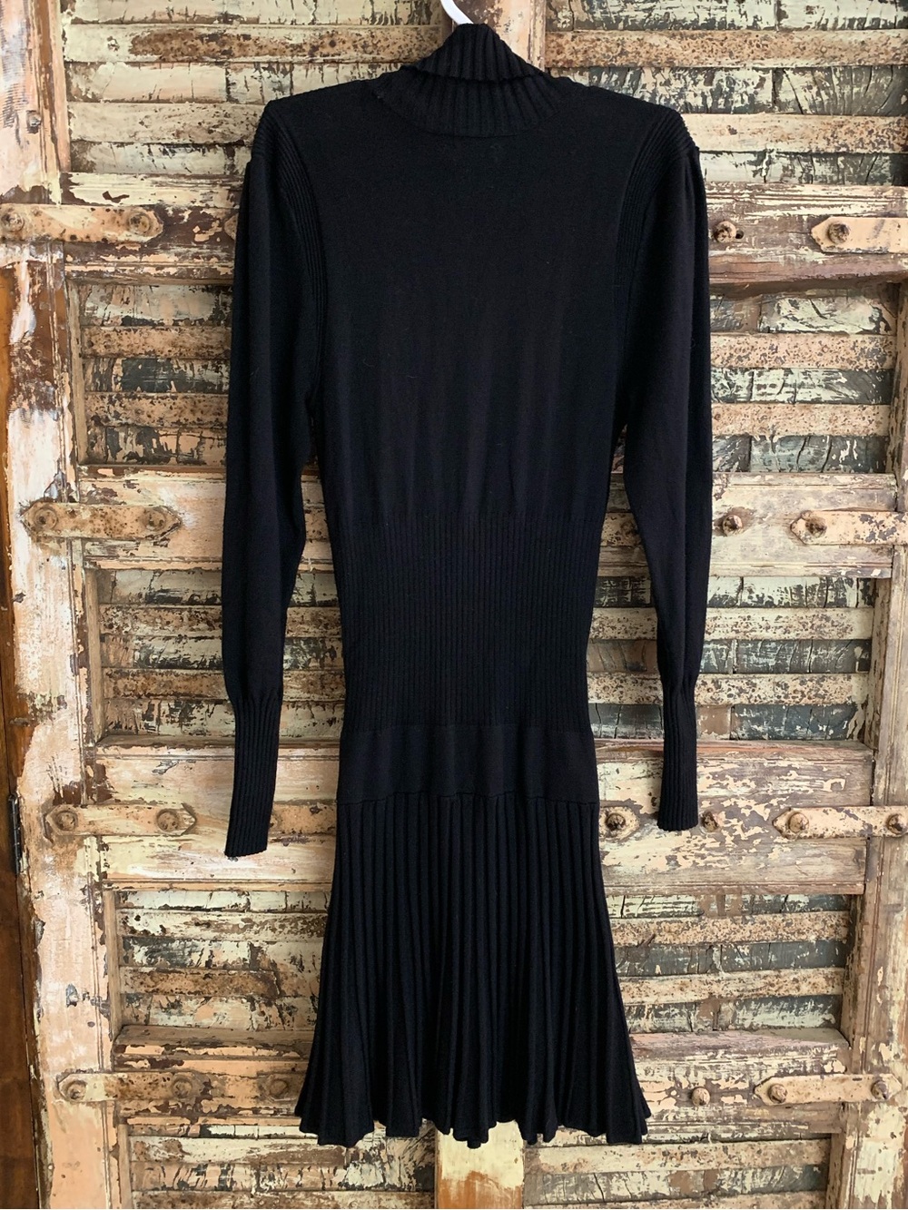 VENUS Black Turtleneck Long Sleeve Knit Dress Drop Waist, VTG Y2K Coquette, S - Picture 5 of 13